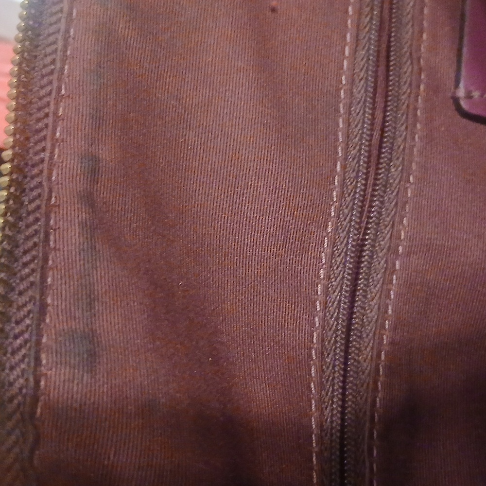 Coach Purple Pebble Leather Ava Chain Tote - Picture 15 of 16